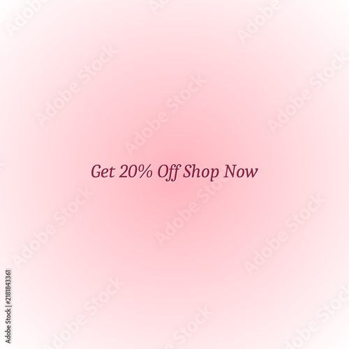 Get 20% Off Shop Now Promotional Banner Illustration