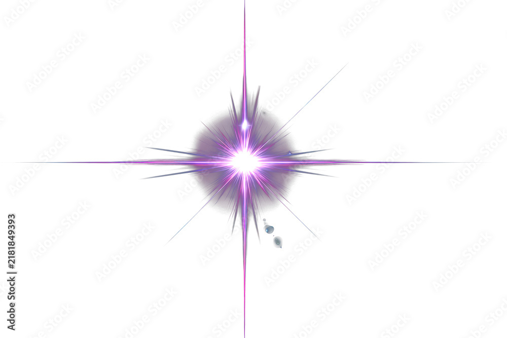 Obraz premium PNG Radiant purple starburst effect.