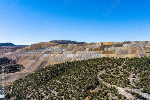Flying near large Mine Tailings in Ely Nevada along Highway 50 known as 