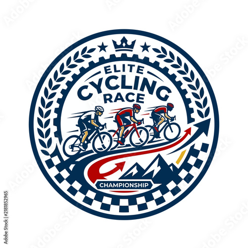 Elite Cycling Race Championship Competition Sport Emblem