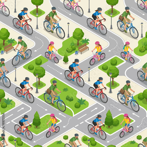 Active Cyclists Enjoying Outdoor Urban Bicycle Rides Seamlessly