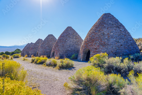 View of the Charcoal Ovens at a State Park in Nevada along Highway 50, 