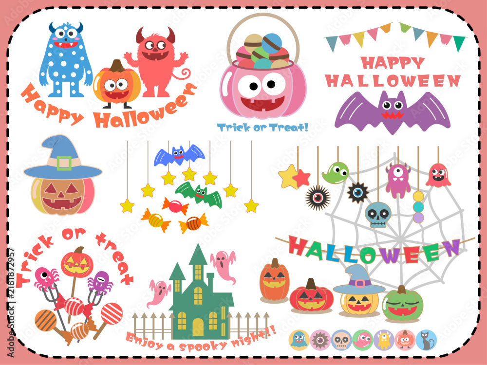 Fototapeta premium ハロウィン■ハロウィン素材のイラスト