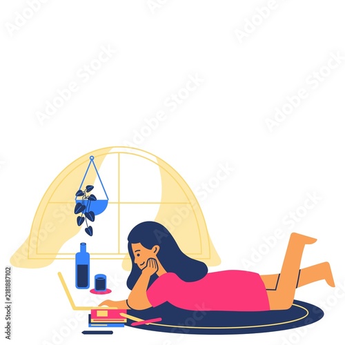 girl reading a book