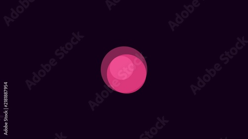 Abstract pink circles motion background, minimalist geometric animation loop 4k
