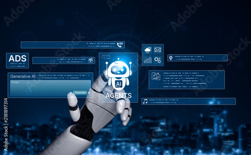 фотографія AI agents orchestrate advertising campaigns with generative content, analytics and messaging