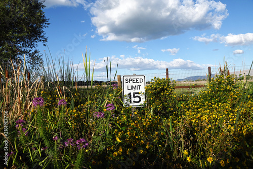 road sign in the countryside