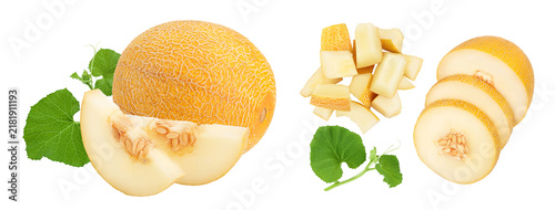 Melon isolated on white background with full depth of field