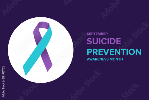 Illustration on the theme of National suicide prevention month observed each year during September banner, Holiday, poster, card and background design.