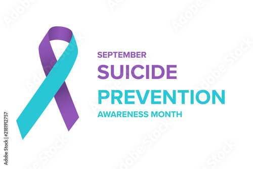 Illustration on the theme of National suicide prevention month observed each year during September banner, Holiday, poster, card and background design.
