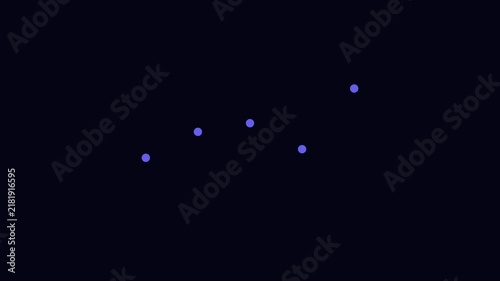 Abstract connected dots network animation: digital data nodes and tech 4k background, connection