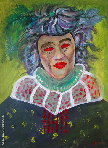 Fotografie Vivid hand-painted artwork in expressionism style