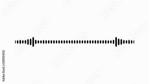 Individual sound wave patterns on a white background; black line sound wave visualization; sound recording; transparent background sound wave visualization; sound wave animation on a white background.