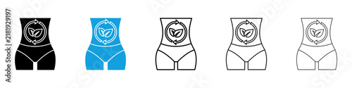 Canvas Print Detox icon flat outline in black