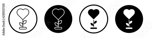 Cuadro en lienzo Gratitude icon flat outline in black