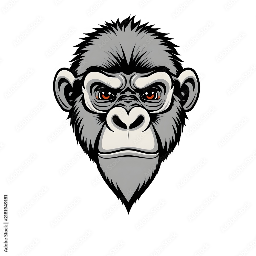 Obraz premium Chimpanzee face with intense expression