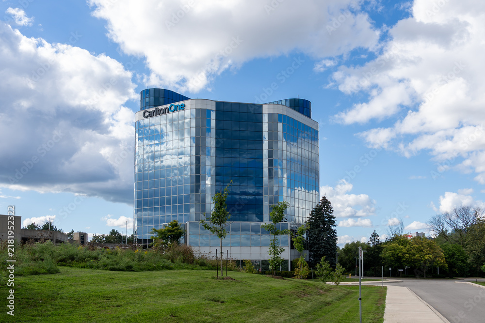 Obraz premium Markham, Ontario, Canada - September 5, 2026: Carlton One Global Headquarters in Markham, Ontario, Canada. CarltonOne Engagement is an acquired company. 