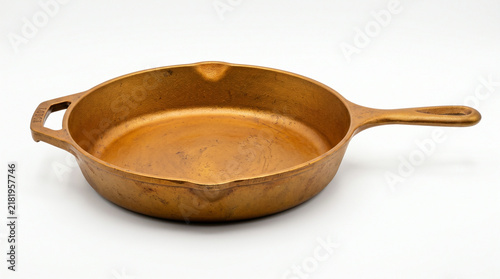 Cast iron skillet isolated for cooking and culinary use