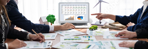 Foto Business data dashboard provide business intelligence analytic for marketing str