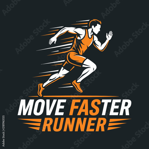 Energetic Male Athlete Sprinting Forward Capturing Speed And Motion For Sports Branding