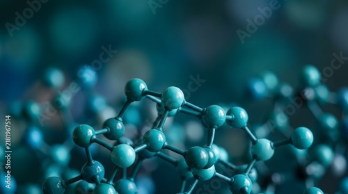 Molecular structure abstract background, science and research concept