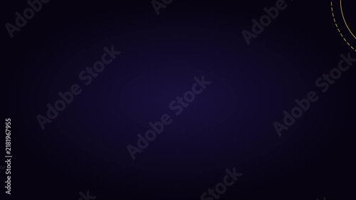 Abstract geometric gold lines motion animation 4k background, with rotating triangles, and circles on, dark blue gradient