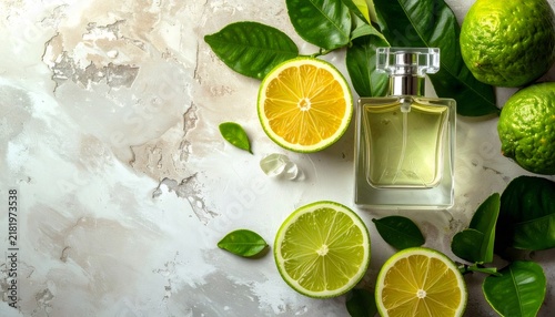 Citrus scent stacking creating fresh perfume aroma