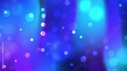 Abstract blue and purple bokeh lights with glowing vertical waves