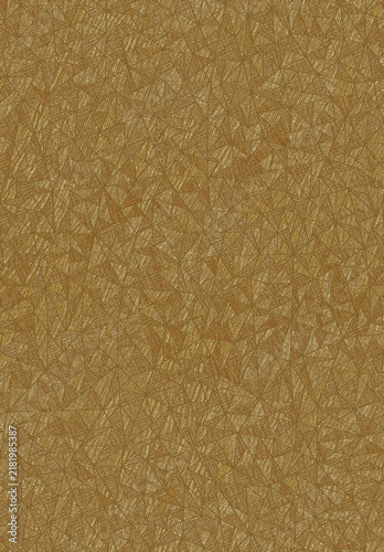 Seamless luxury abstract background with fine golden lines forming an intricate triangular grid