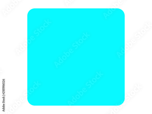 Square rounded square. Blank blue square button vector file