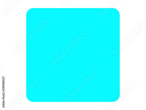 Square rounded square. Blank blue square button vector file