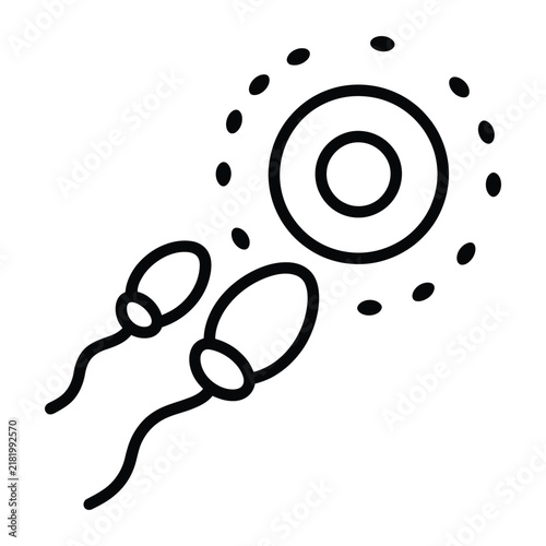 Bild auf Leinwand Infertility Icon Representing Fertility Challenges and Reproductive Health in Mi