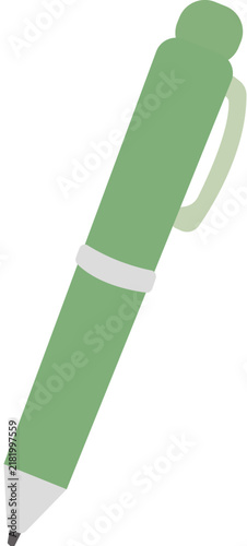 vector illustration of a green pencil