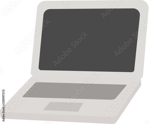 laptop with blank screen