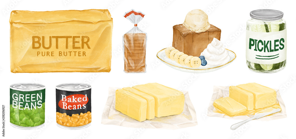 Obraz premium PNG Assorted food items illustration on transparent background