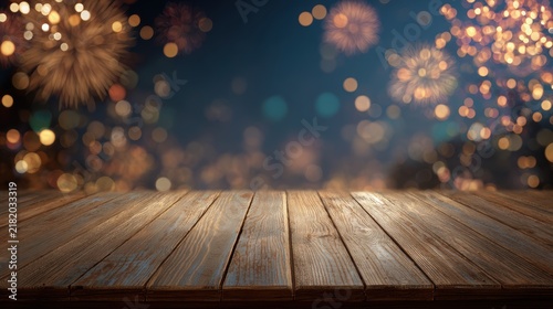 bokeh lights on fireworks background, Advertisement, Print media, Illustration, Banner, for website, copy space, for word, template, presentation
