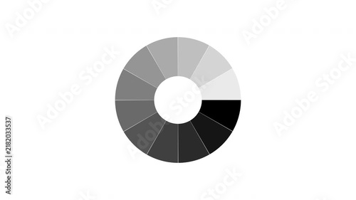 Segmented Circular Loading Wheel Animation Loop on white