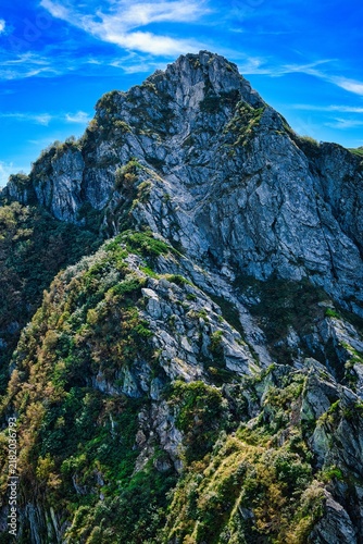 北アルプスの後立山連峰の不帰ノ嶮
