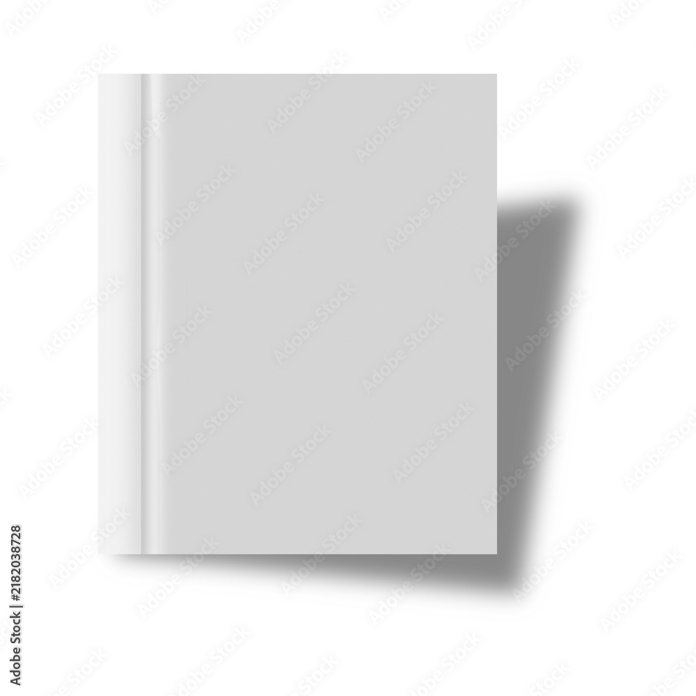 Fototapeta premium Blank book cover on transparent background