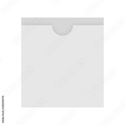 Paper envelope mockup on transparent background
