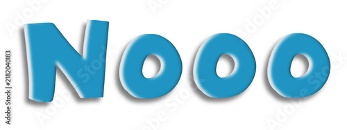 Nooo text on transparent background