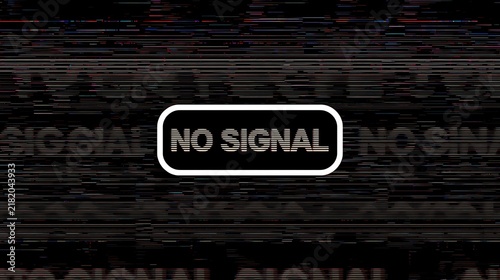 NO SIGNAL Glitch Out: Retro TV Static & Digital Distortion Effect Background