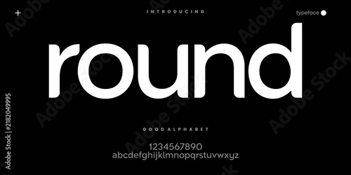 Modern Rounded Sans Serif Font for Clean Logo Branding and Minimal Typography