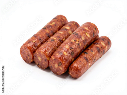 sausage on white background