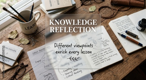 Knowledge Reflection: Different viewpoints enrich every lesson on study desk