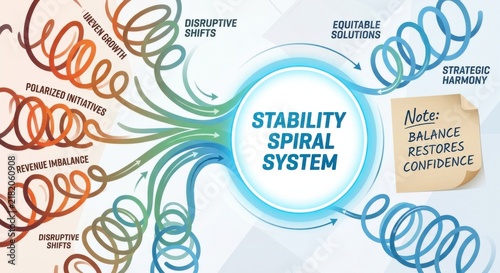 Stability Spiral System Diagram Illustrating Growth and Disruptive Shifts