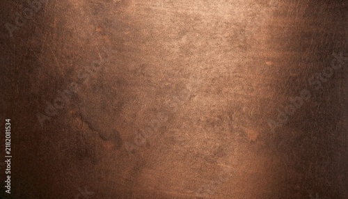 Obraz na plátne Bronze copper plate and steel metal sheet texture on a dark black brown surface,