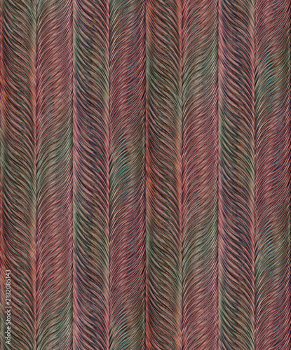 Quadro su tela Seamless sophisticated abstract texture featuring intricate feather-like pattern