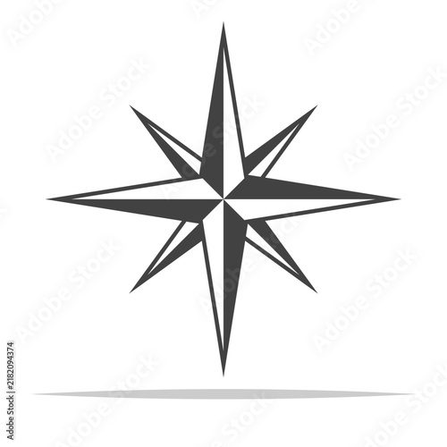 Nautical star symbol vector isolated illustration