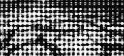 Set of halftone dots gradient pattern texture isolated on white background. Straight dotted spots using halftone circle dot raster texture. Vector blot half tone collection.
